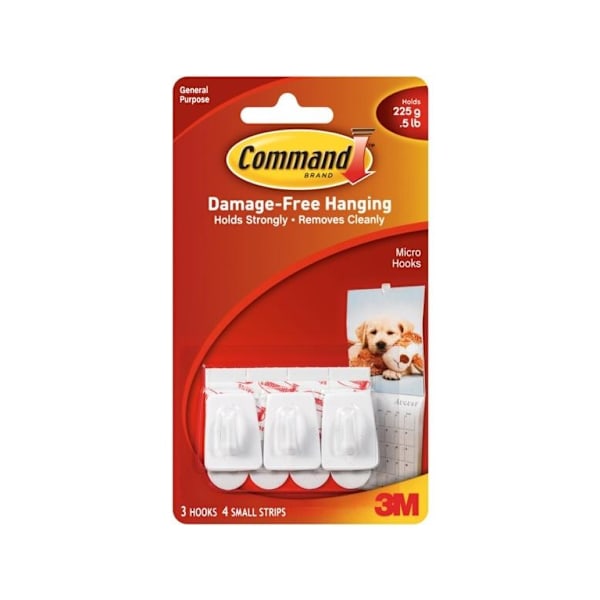 Command Micro Hooks (3-pack) One Size White White One Size