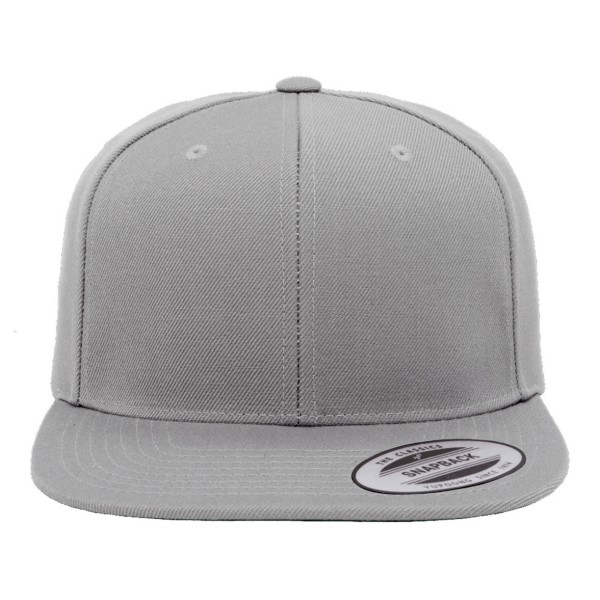 Yupoong Mens The Classic Premium Snapback Cap One Size Silver Silver One Size