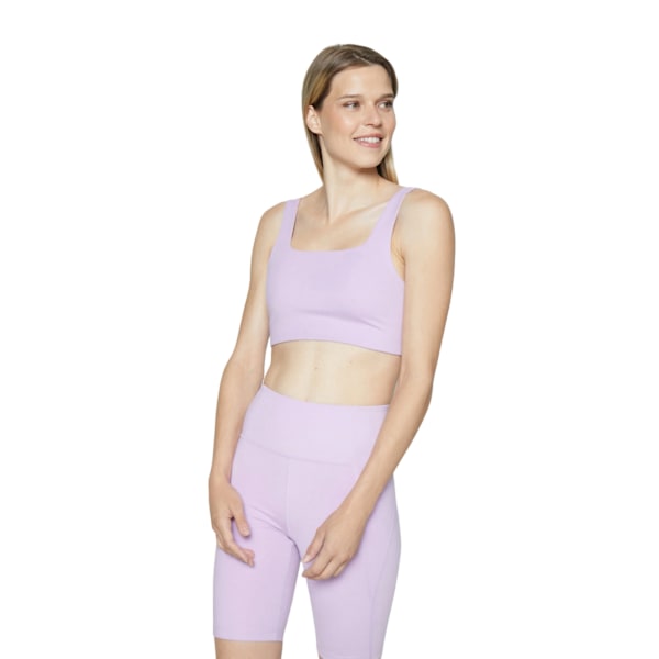 Girlfriend Collective Dam Tommy Croppad Fyrkantig Halsringning B Lilac M