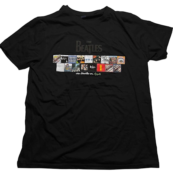 The Beatles Unisex Adult Albums på Apple Bomull T-shirt S Svart Black S