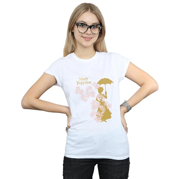 Mary Poppins Dam/Dam Floral Bomull T-shirt XXL Vit White XXL