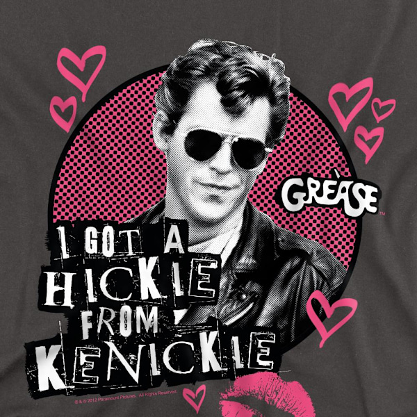 Grease Unisex Vuxen Kenickie T-Shirt S Kolgrå Charcoal S