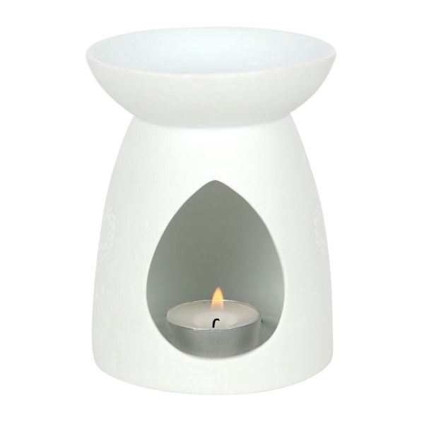 Något Annorlunda Keramisk Buddhahuvud Oljebrännare 12,5 cm x 9,5 cm White 12.5cm x 9.5cm x 9.5cm