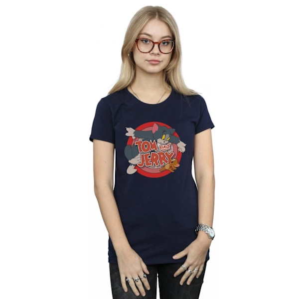 Tom och Jerry Dam/Dam Catch Bomull T-shirt M Marinblå Navy Blue M