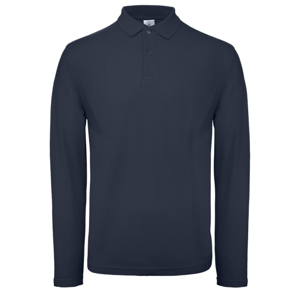 B&C Collection Herr Långärmad Polotröja 4XL Marinblå Navy 4XL