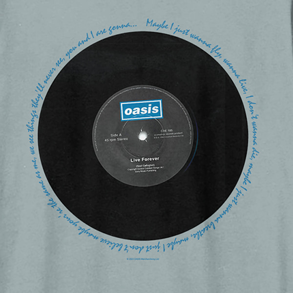 Oasis Unisex Vuxen Live Forever Oasis T-Shirt XL Strange Blue Strange Blue XL