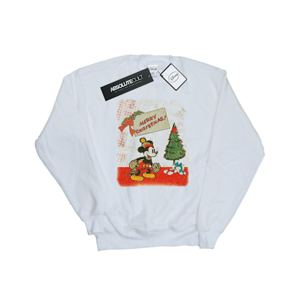 Disney Herr Mickey Mouse Vintage Jultröja L Vit White L