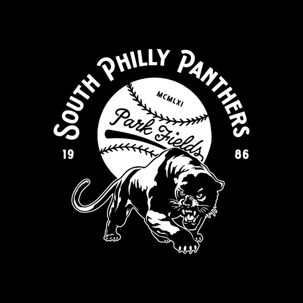 Park Fields Unisex Adult South Philly Panthers Hoodie L Svart Black L