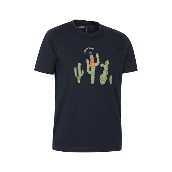 Mountain Warehouse Herr Stay Sharp Grafisk T-shirt M Marinblå Navy M