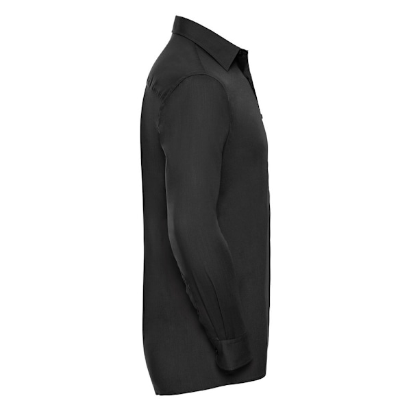 Russell Collection Herr Poplin Easy-Care Långärmad Skjorta 4XL Black 4XL
