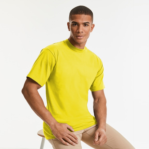 Jerzees Colours Classic T-shirt för män, kortärmad, gul, M Yellow M