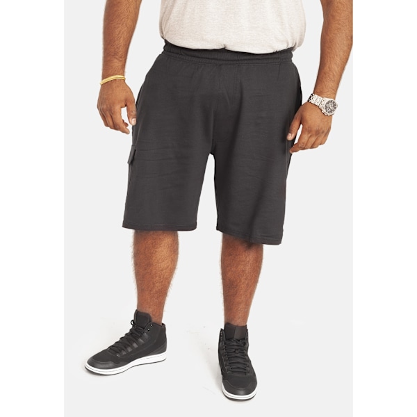 Duke Herr D555 John Cotton Lättvikts Kingsize Cargo Shorts 5X Black 5XL