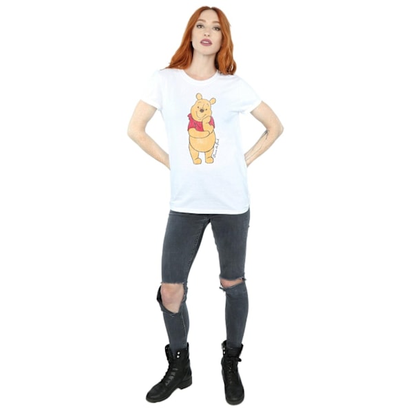 Winnie the Pooh Dam T-shirt i bomull för kvinnor/damer, storlek L, vit White L