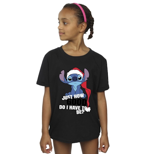 Disney Girls Lilo & Stitch Just How Good Bomull T-shirt 12-13 år Black 12-13 Years