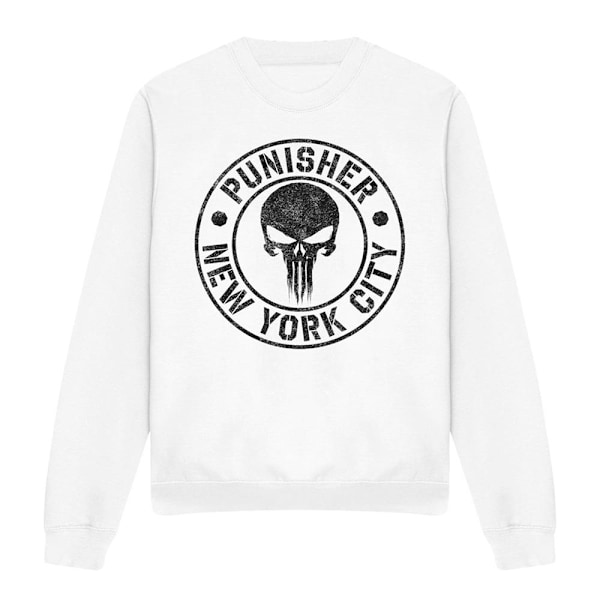 The Punisher Unisex Vuxen NYC Logo Sweatshirt XL Vit White XL
