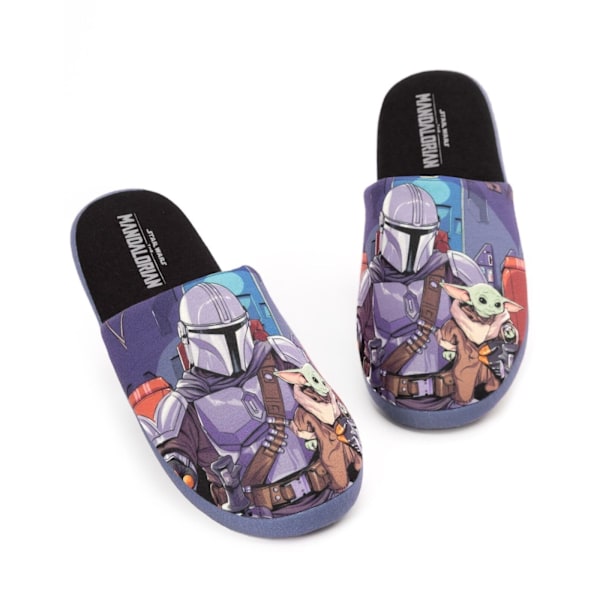 Star Wars: The Mandalorian Herr Slippers 9 UK-10 UK Svart/Blå Black/Blue 9 UK-10 UK