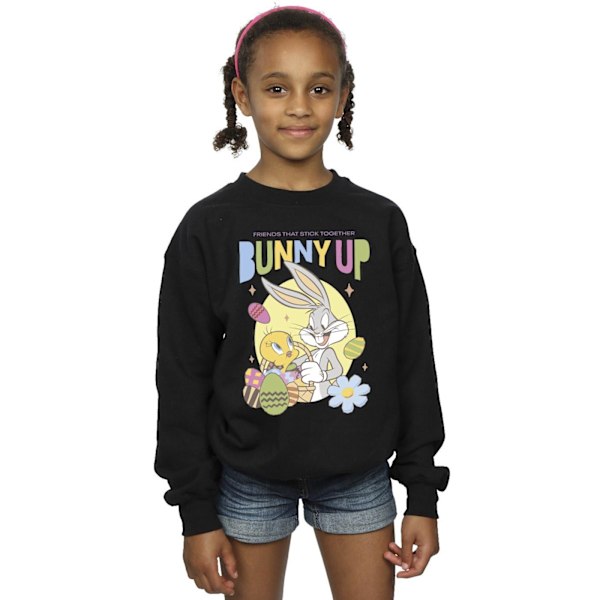 Looney Tunes Girls Bunny Up Sweatshirt 7-8 år Svart Black 7-8 Years