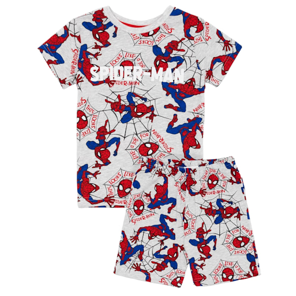 Spider-Man pojke kortärmad pyjamas set 2-3 år grå Grey 2-3 Years