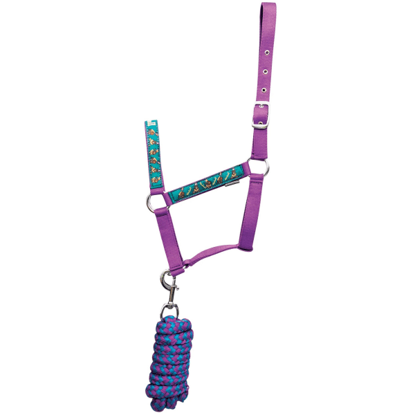 Thelwell Pony Friends Horse Headcollar Cob Imperial Purple/Paci Imperial Purple/Pacific Blue Cob