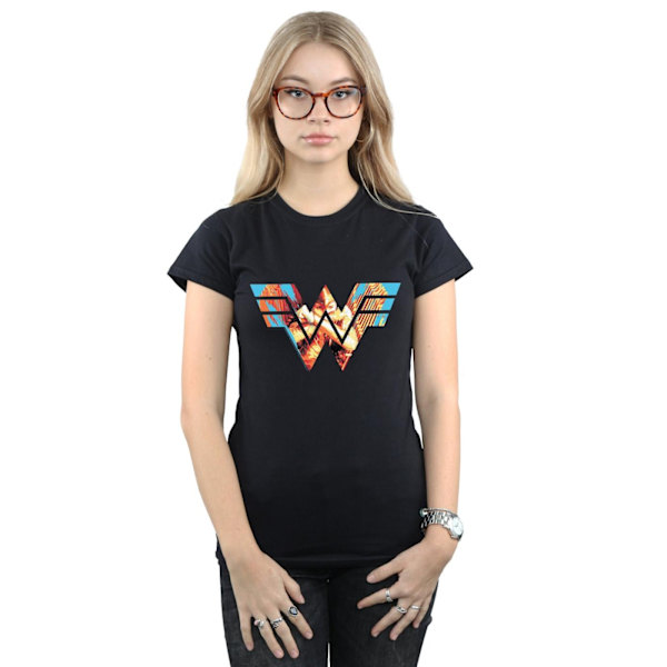 DC Comics Dam/Kvinnor Wonder Woman 84 Symbol Korsade Armar Bomull T-shirt Black XL