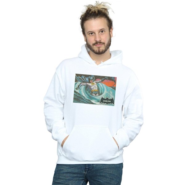 DC Comics Herr Batman TV-serie Whirlpool Hoodie XXL Vit White XXL