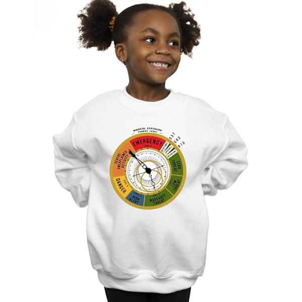 Fantastiska vidunder Girls Threat Level Sweatshirt 9-11 år Vit White 9-11 Years