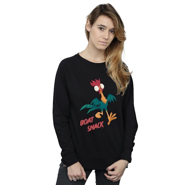 Disney Dam/Kvinnor Moana Båt Snack Sweatshirt L Svart Black L