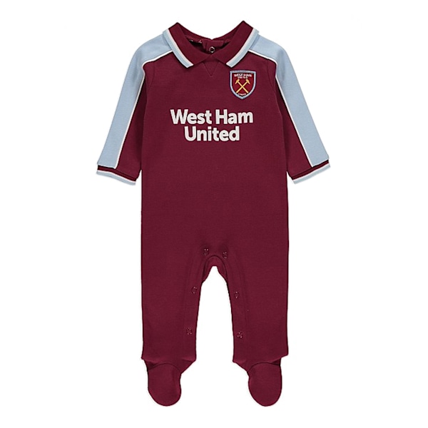 West Ham United FC Baby Sleepsuit 12-18 månader Claret Red/Blue Claret Red/Blue 12-18 Months
