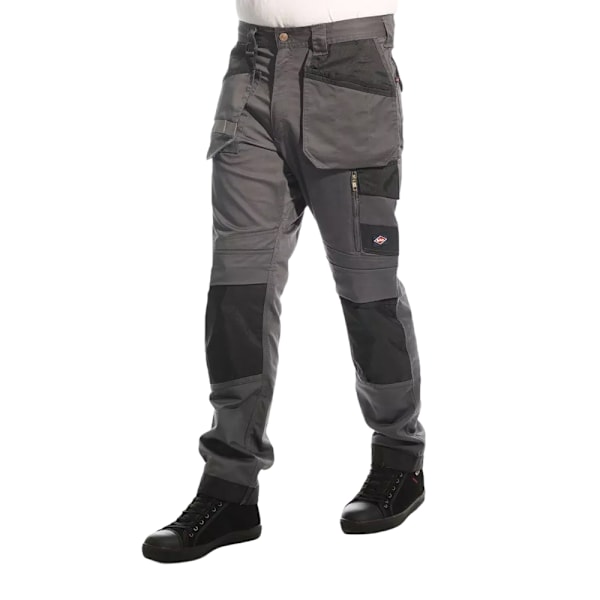 Lee Cooper Herr Stretch Knäskydd Cargo Byxor 40R Grå Grey 40R
