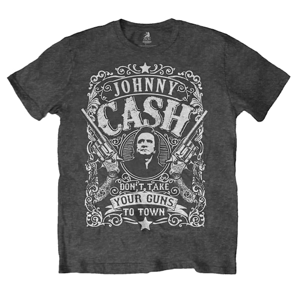 Johnny Cash Unisex Vuxen Don´t Take Your Guns To Town T-Shirt L Charcoal Grey L