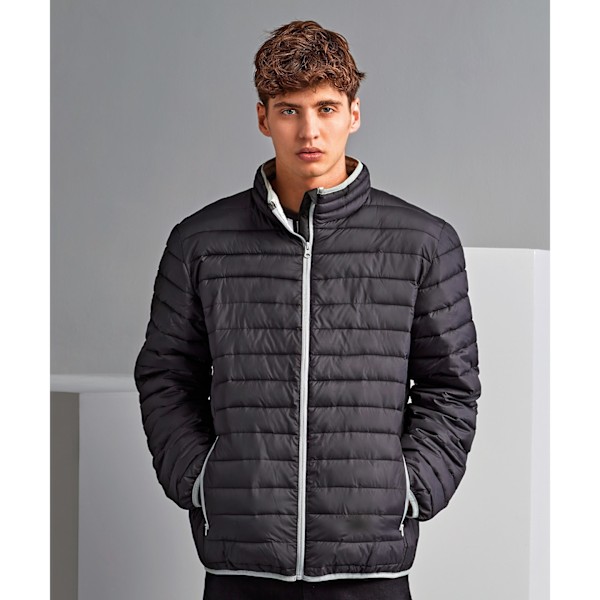 2786 Herr Traverse Vadderad Jacka M Svart/Ljusgrå Black/Light Grey M