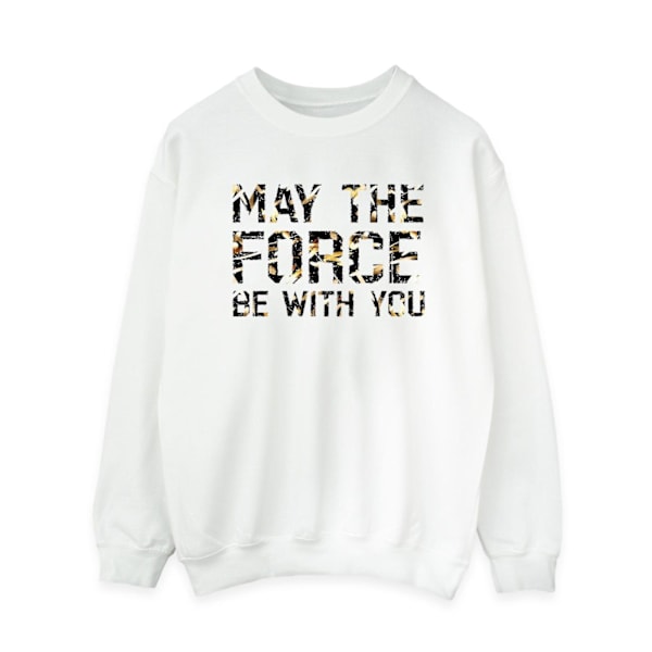 Star Wars Dam/Damer May The Force Infill Sweatshirt M Vit White M