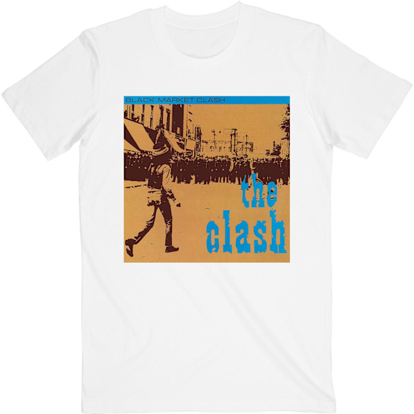 The Clash Unisex Adult Black Market T-Shirt XXL Vit White XXL