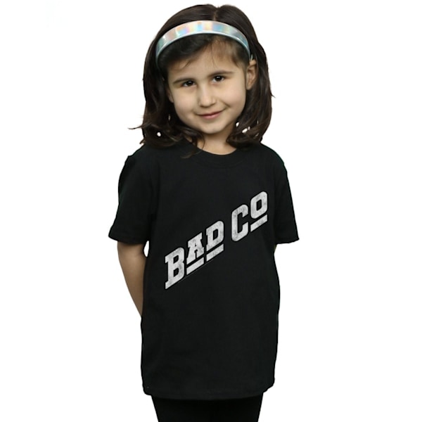 Bad Company Girls Distressed Logo Bomull T-shirt 12-13 År Svart Black 12-13 Years