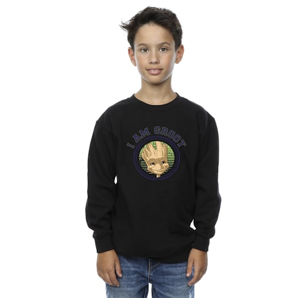 Guardians Of The Galaxy Pojkar Groot Varsity Sweatshirt 9-11 År Black 9-11 Years