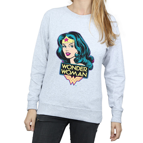 Wonder Woman Dam/Damhuvud Heather Sweatshirt XL Grå Grey XL