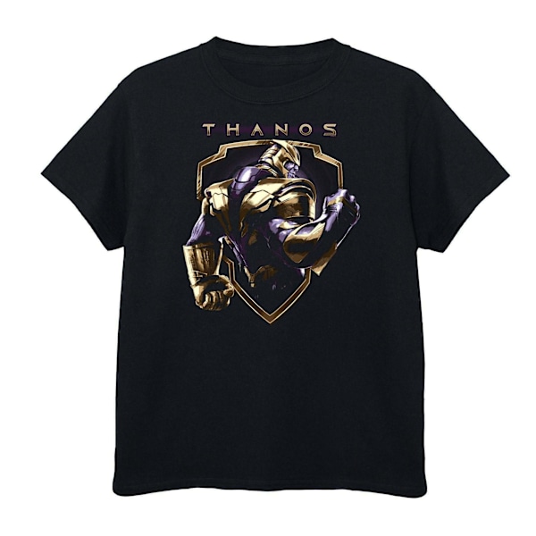 Avengers Endgame Pojkar Thanos Sköld Bomulls T-Shirt 12-13 År Black 12-13 Years