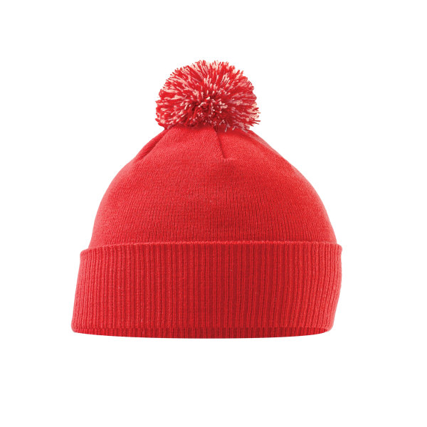 Beechfield Childrens/Kids Snowstar Beanie One Size Bright Red/O Bright Red/Off White One Size