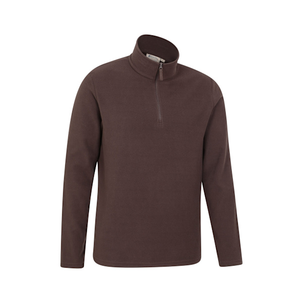 Mountain Warehouse Camber II Fleece Tröja med Halv Dragkedja Herr XXS Brun Brown XXS