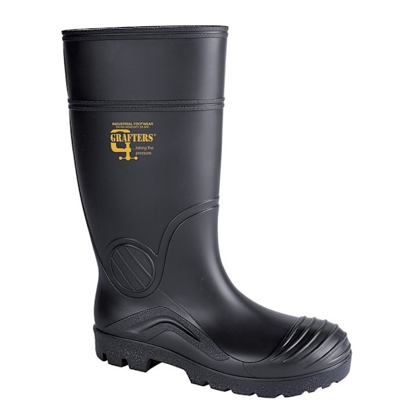 Grafters Dam PVC Säkerhets Vattentät Stövlar 10 UK Svart Black 10 UK