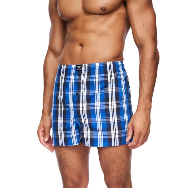 Kandor Herr Daxhe Rutiga Vävd Boxershorts (6-pack) M Blå Blue M