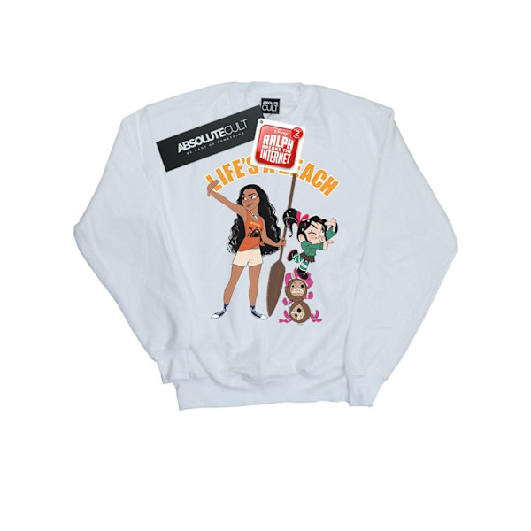 Disney Herr Wreck It Ralph Moana Och Vanellope Sweatshirt 5XL W White 5XL