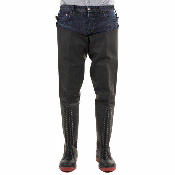 Amblers Safety Rhone Waterproof Thigh Waders 12 UK Svart/Röd Black/Red 12 UK