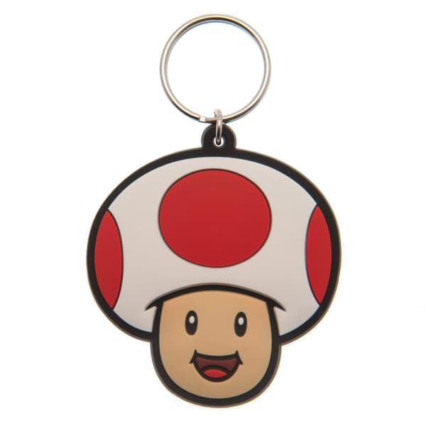 Super Mario Toad Nyckelring En Storlek Flerfärgad/Vit Multicoloured/White One Size