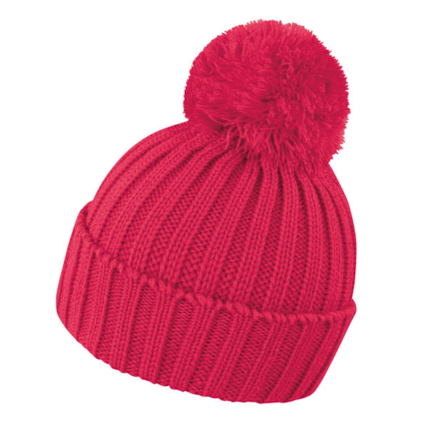 Result Unisex Vinter Essentials HDi Quest Stickad Mössa Hatt På Raspberry One Size