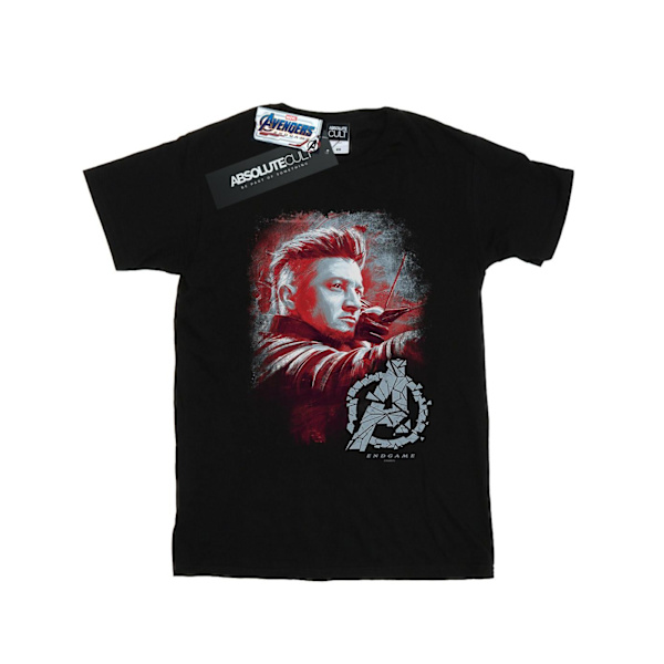Marvel Womens/Ladies Avengers Endgame Hawkeye Borstad Bomull Boyfriend T-Shirt M Svart Black M