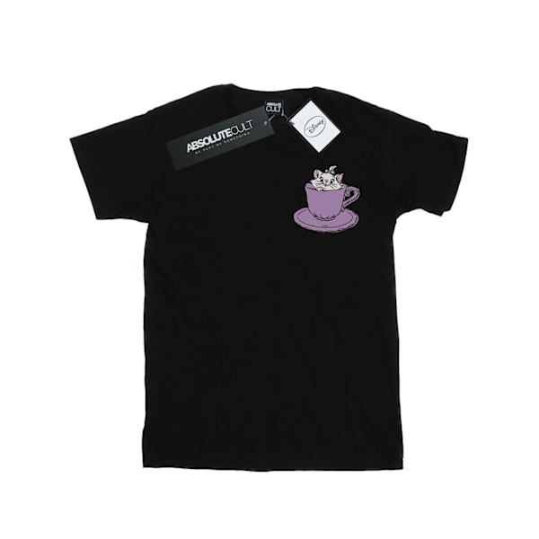 Disney Aristocats Marie i kopp brösttryck T-shirt S svart Black S