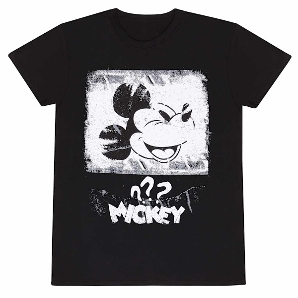 Disney Unisex Vuxen Mickey Mouse Poster T-Shirt M Svart Black M