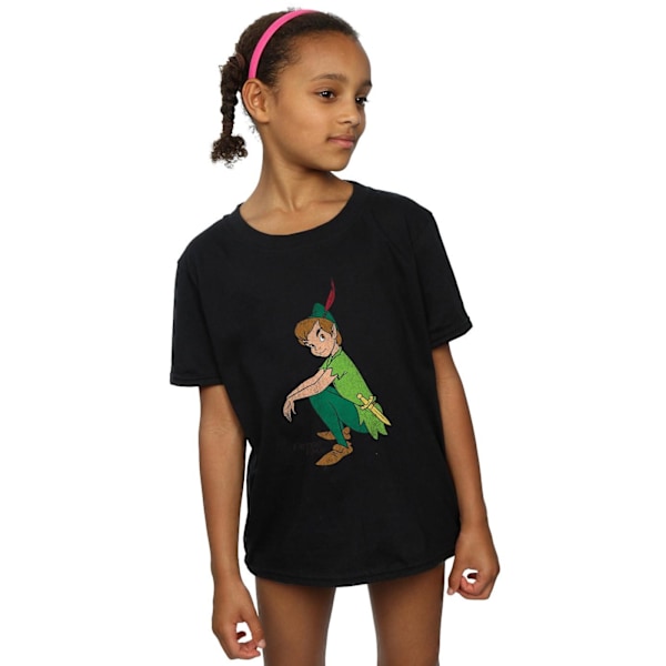 Peter Pan Girls Classic Bomull T-shirt 5-6 År Svart Black 5-6 Years