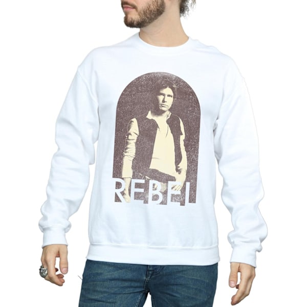 Star Wars Herr Han Solo Rebel Sweatshirt 3XL Vit White 3XL